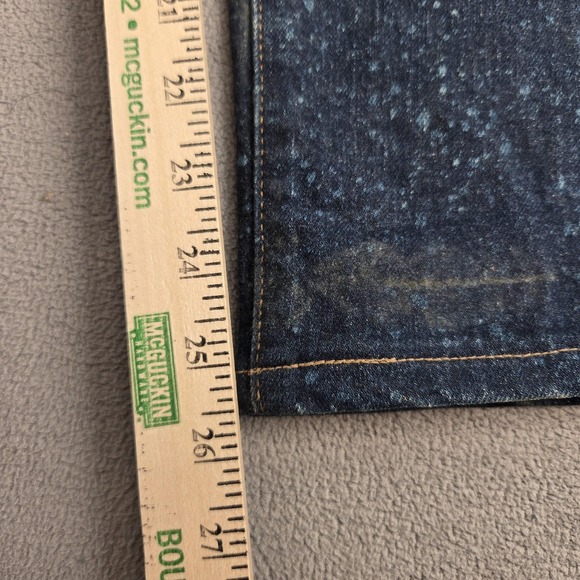 Uniqlo Jeans Mens 33x26 Blue Dark Wash Selvedge Slim Straight Denim Five Pocket - Picture 6 of 9